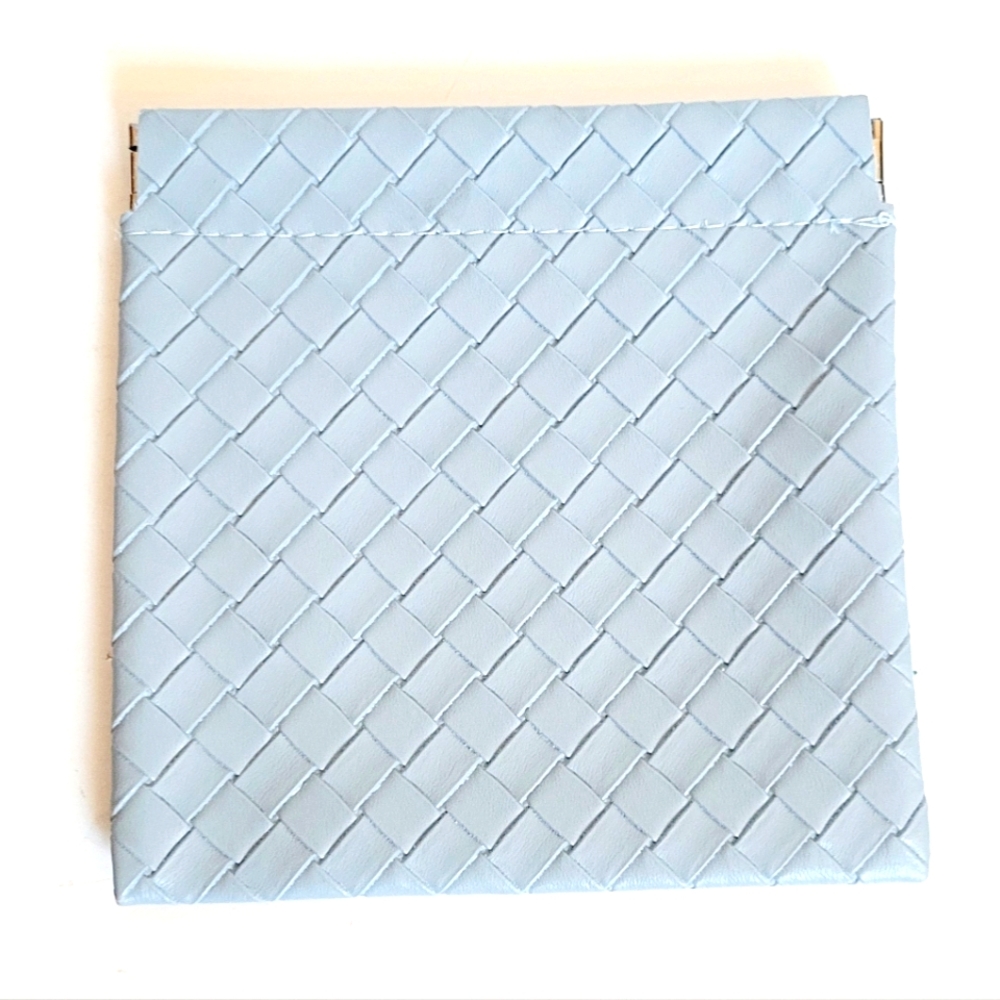 NEW Woven Light Blue Mini Pouch